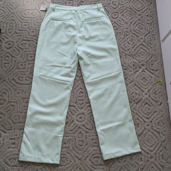 KENDALL AND KYLE mint faux leather hi rise pants size Medium @U New - Picture 2 of 10